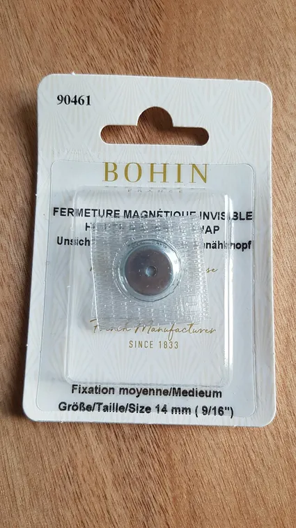 Aimant à coudre de 14mm (Bohin) - Hysope tissus biologiques