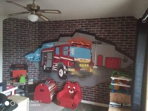 Graffiti camion pompier