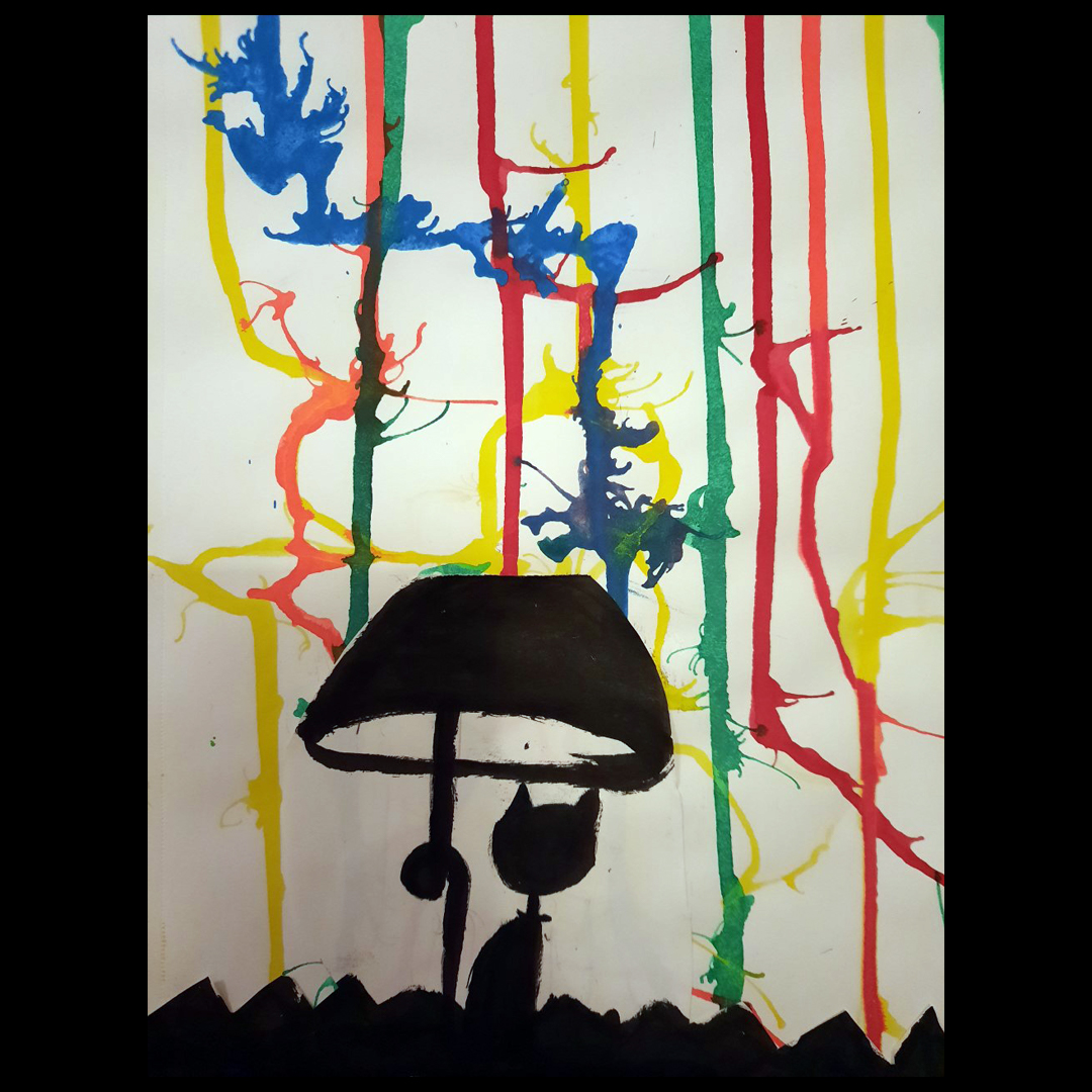 Pluie coloree