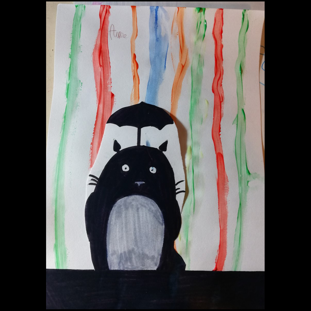 Aurore papy pluie coloree