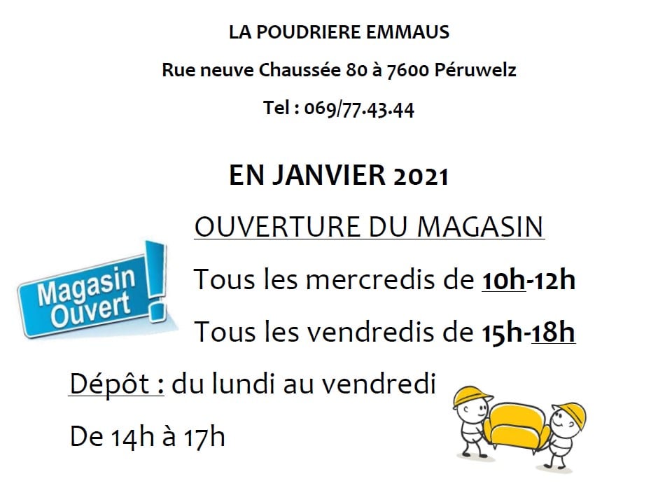 Magasins de Péruwelz - Horaire des ventes