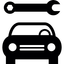 logo clef de réparation et voiture