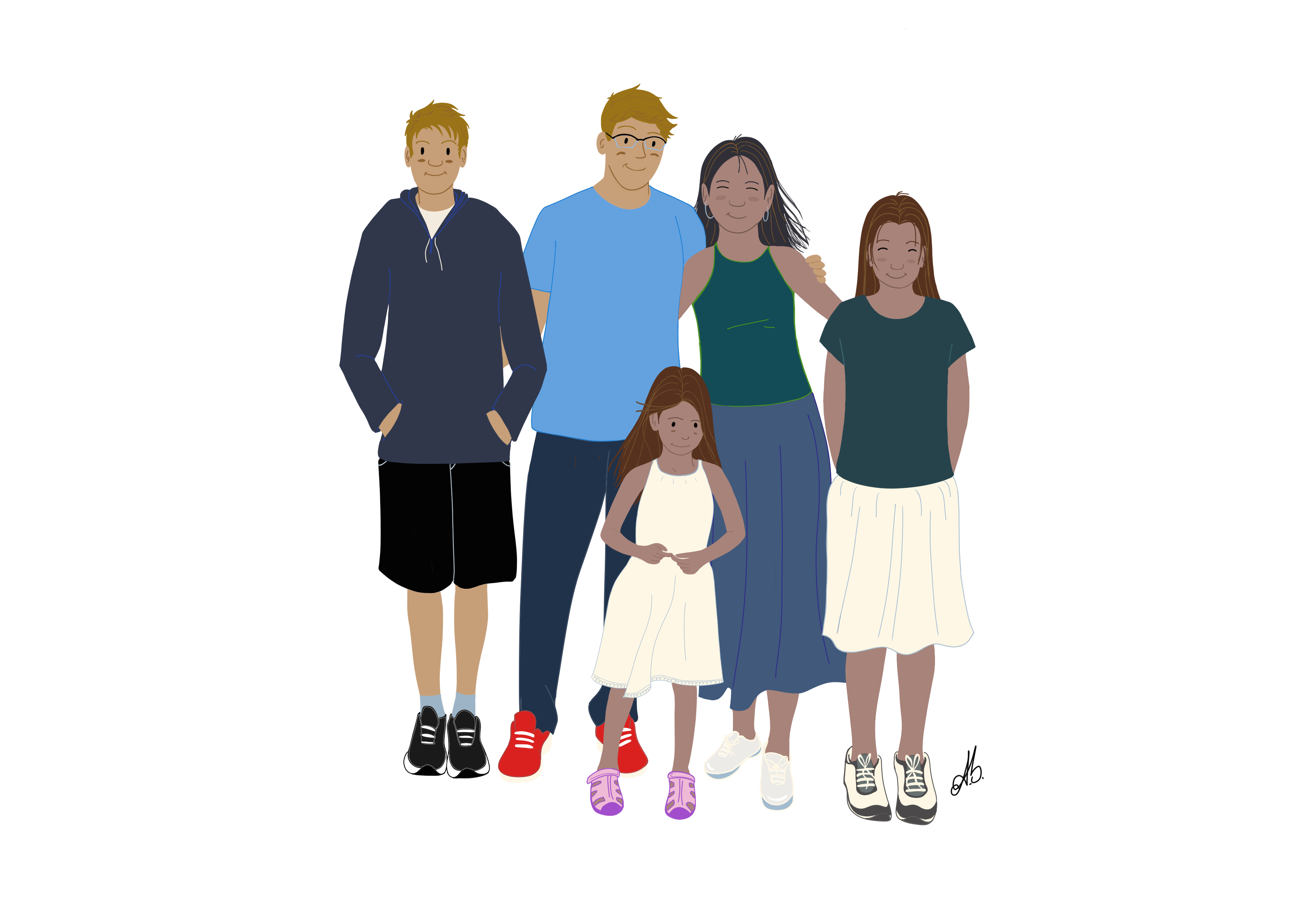 Nouveau: illustration de votre famille