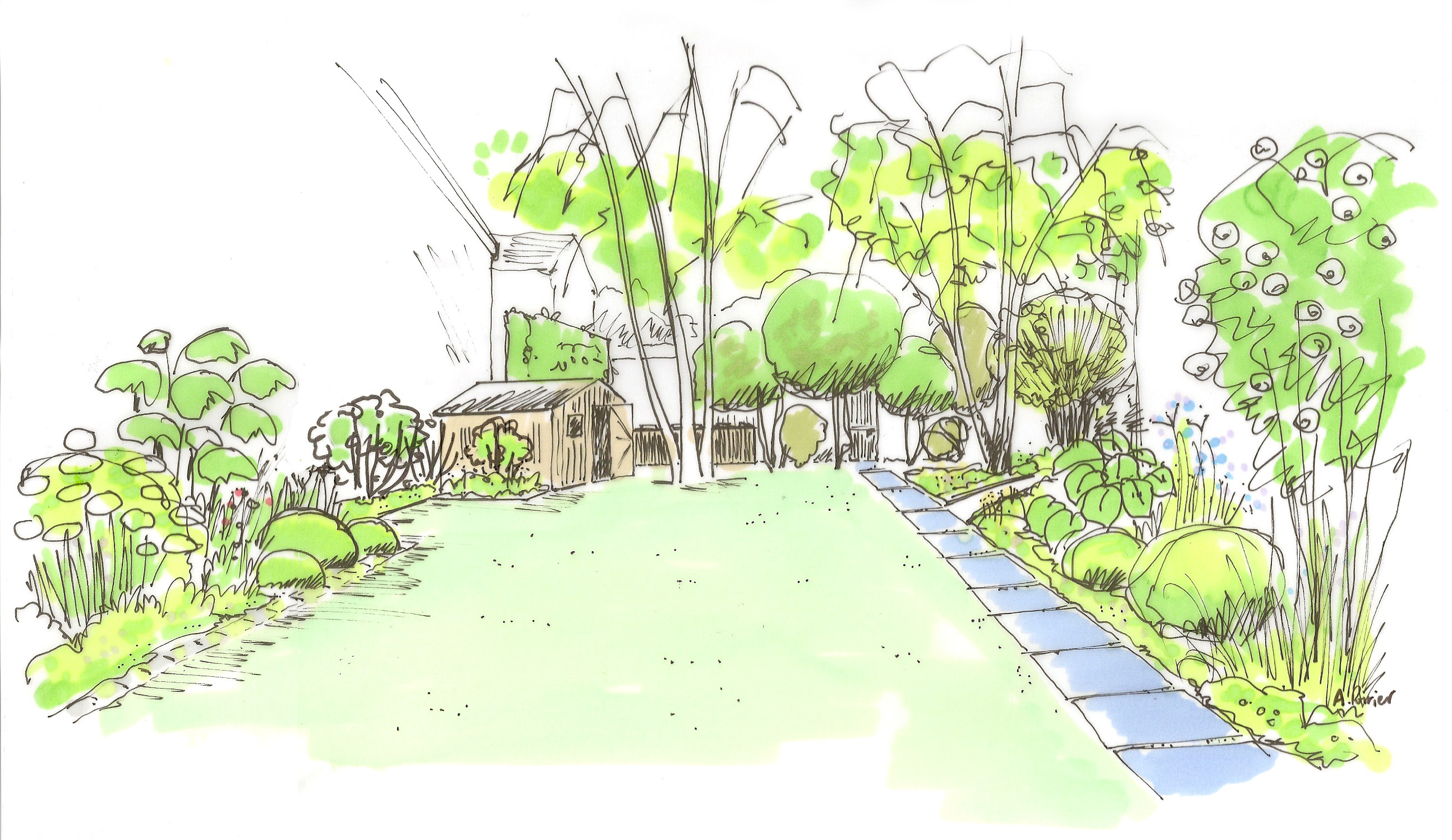 Croquis-1-vue-de-la-maison-sur-le-jardin-bis