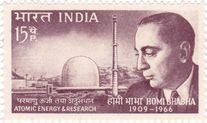 Homi Jehangir Bhabha 1966 stamp of India