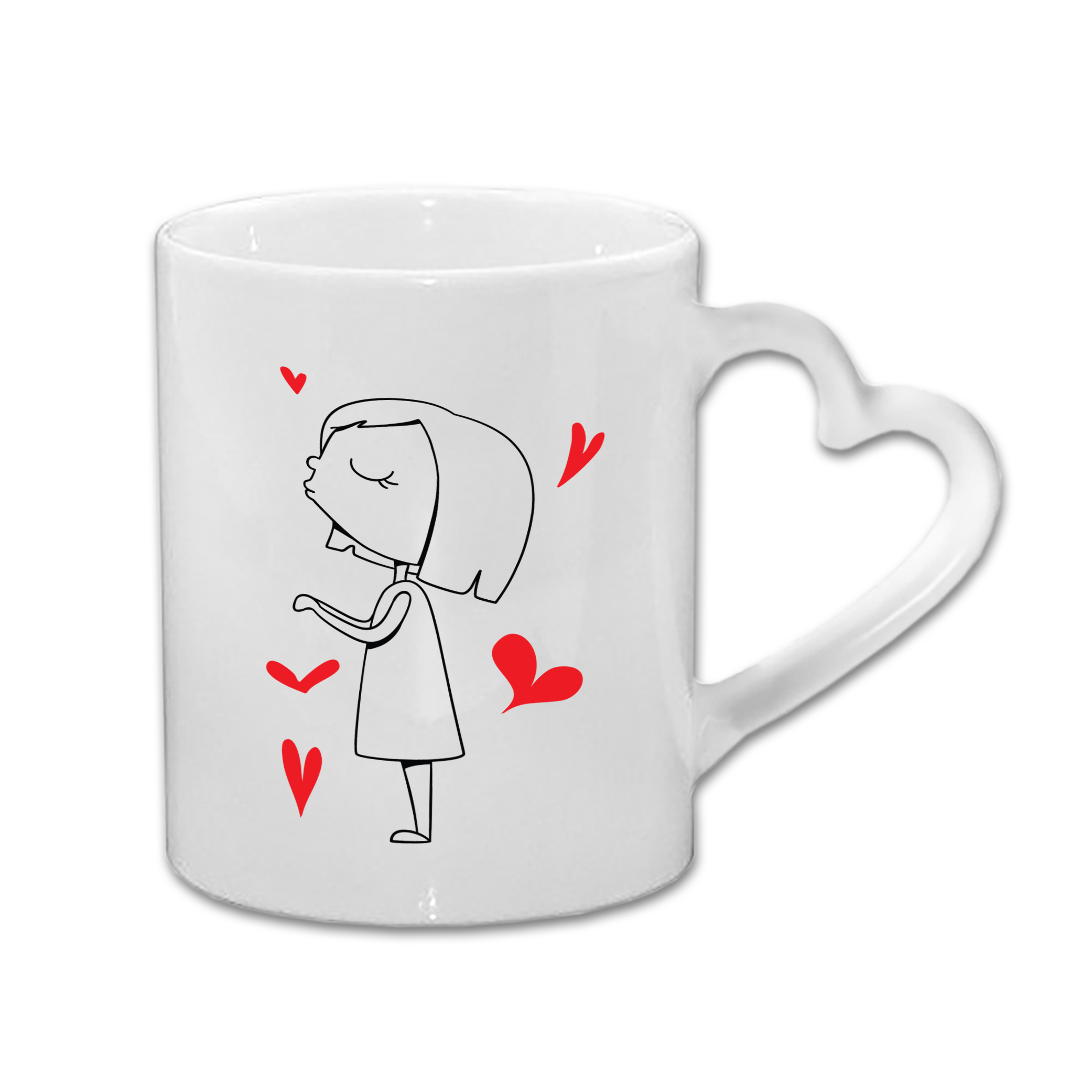 Mockup mug coeur recto
