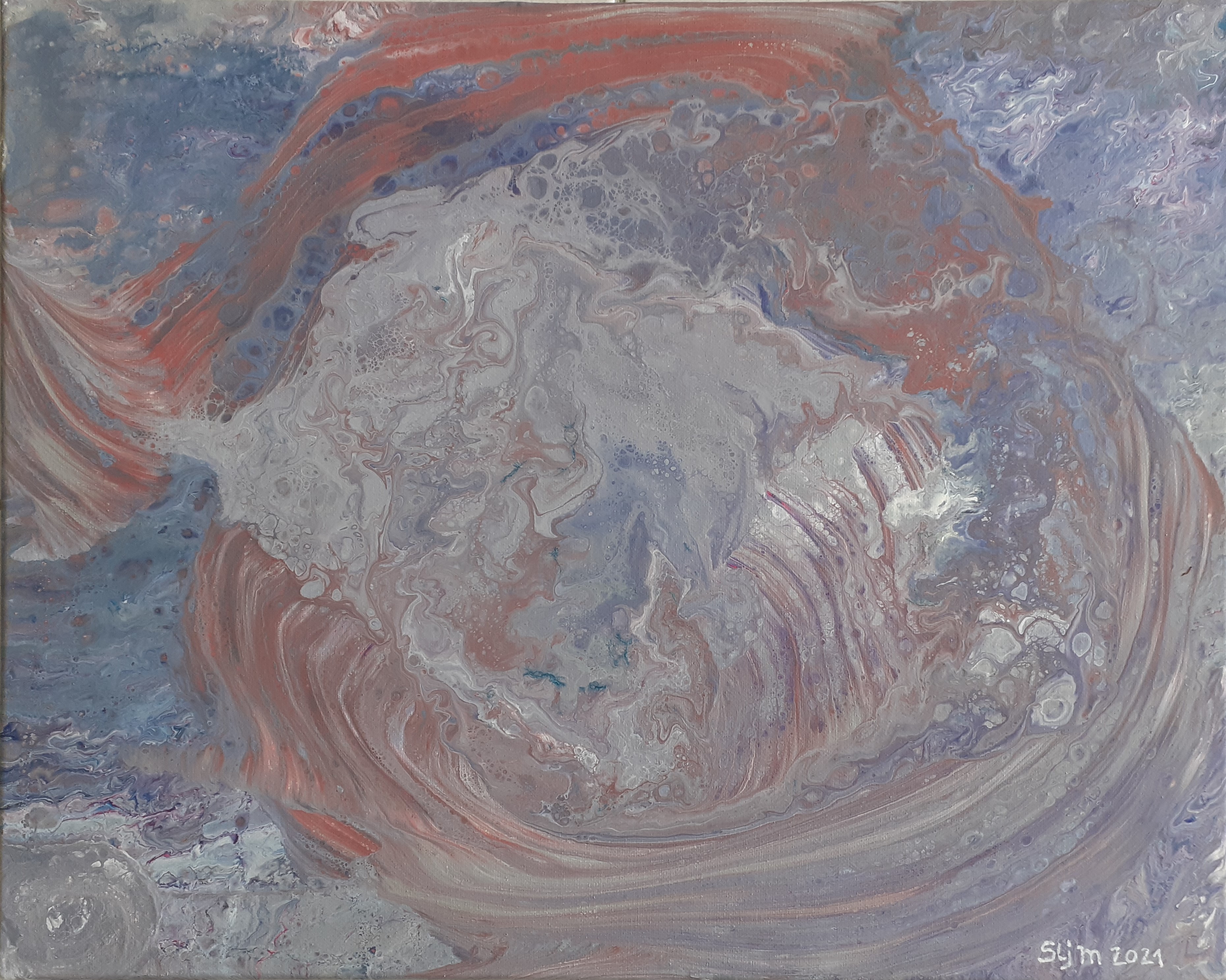 Apparitions, 40 x 50, acrylique fluide sur toile