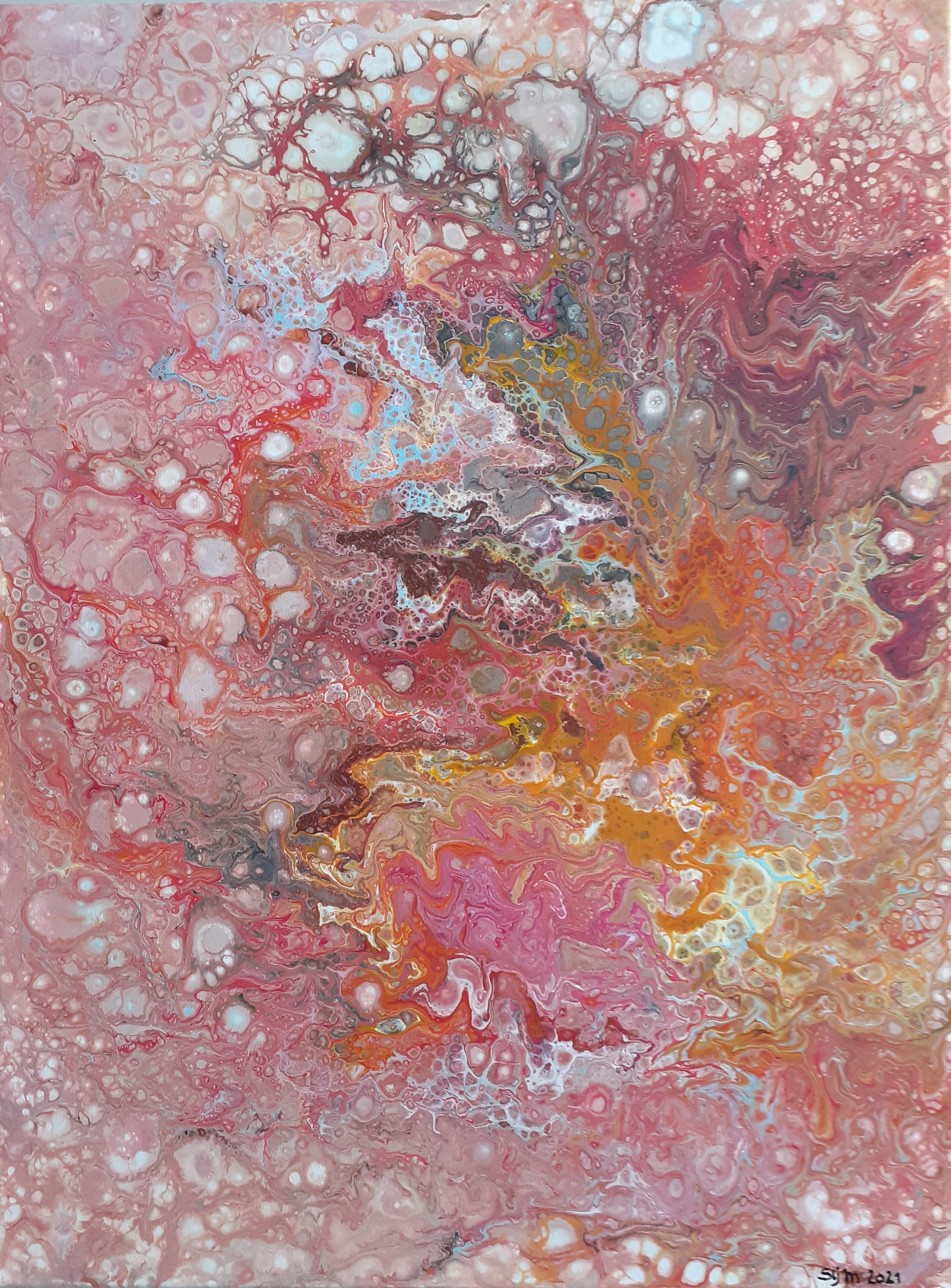 La Licorne fenchantée, 60 x 80, Acrylique fluide sur toile