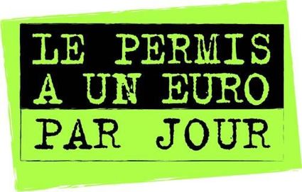 Sticker permis a 1 euro par jour