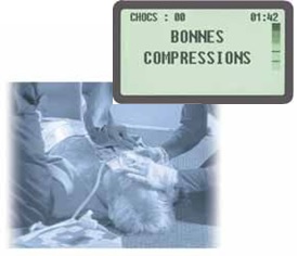 aide au massage cardiaque via le test de pression thoracique