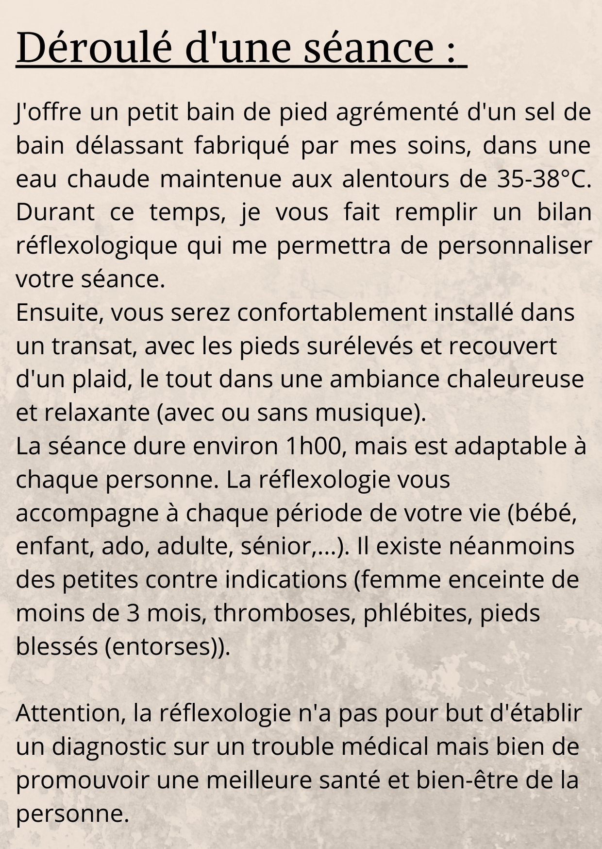 Seance reflexologie