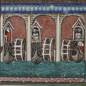 Moulins sous pont Paris