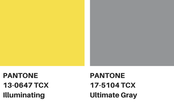 couleur pantone 2021 mariage jaune illuminating et gris ultimate