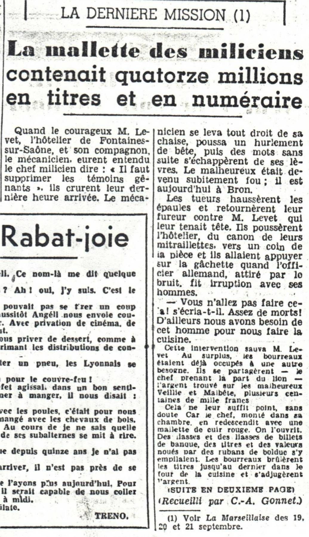 LA MARSEILLAISE 6 du vendredi 22 septembre 1944-9999456