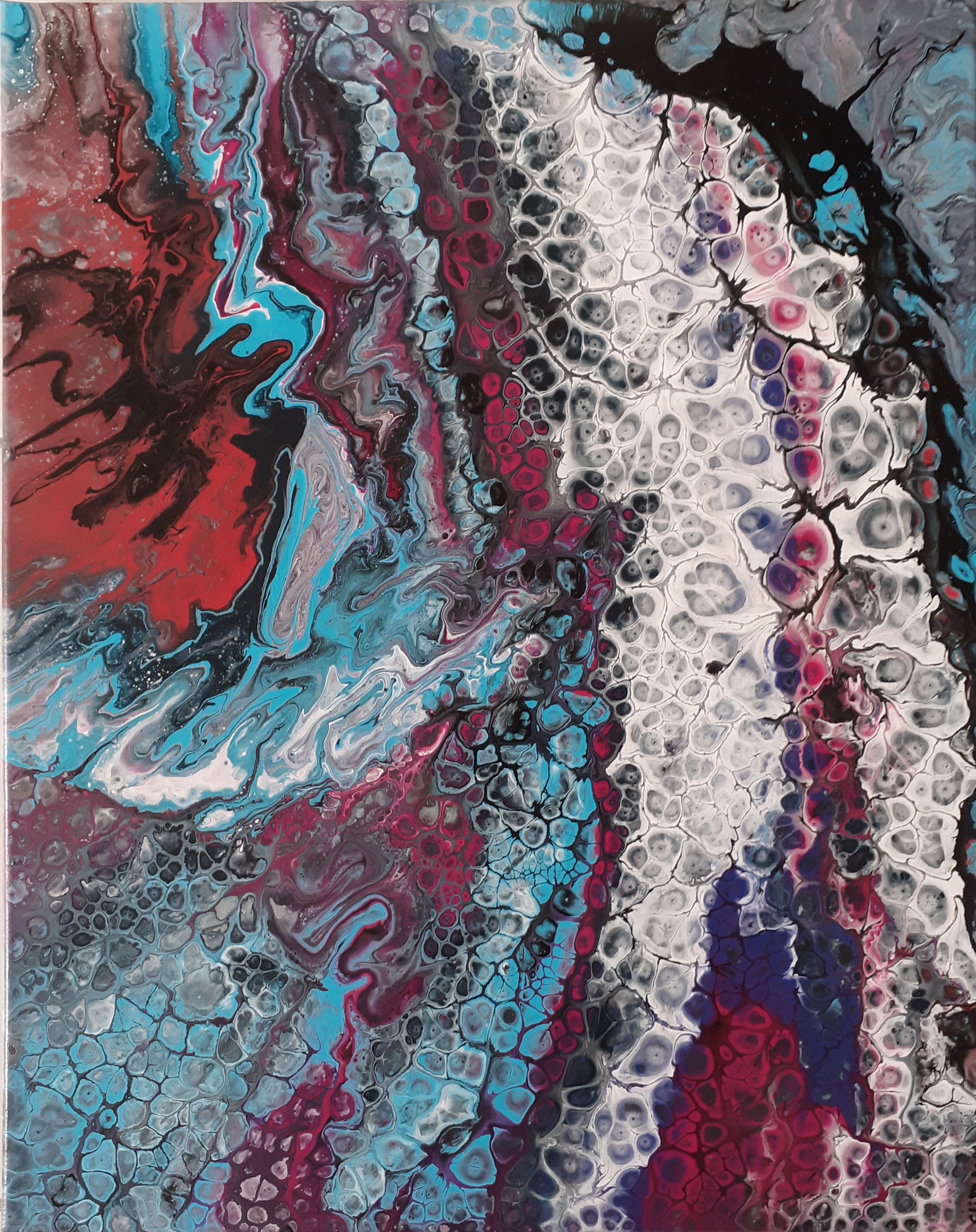 Carnaval, 40 x 50, Acrylique fluide sur toile