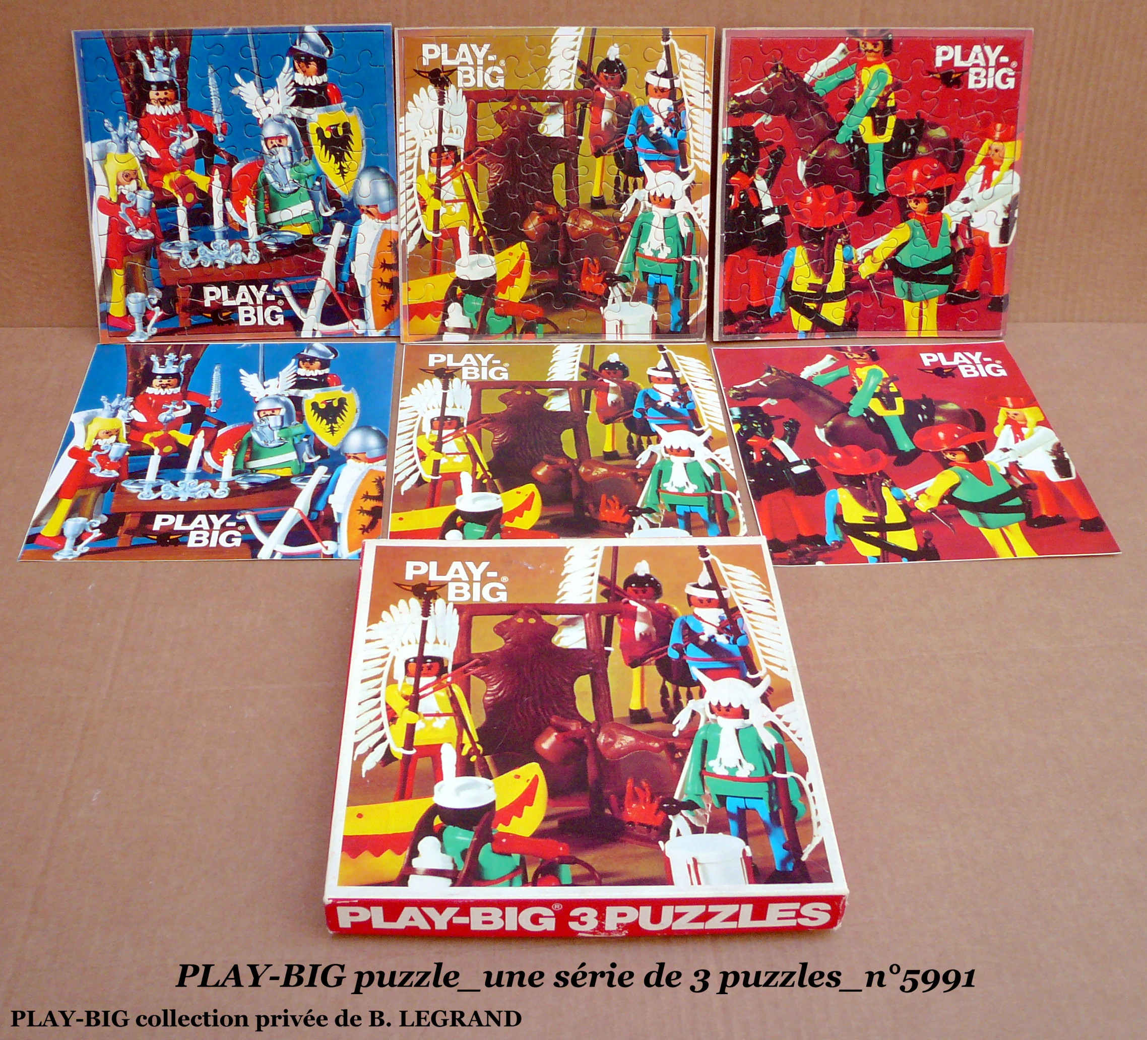 Divers 3 puzzles theme western - chevalier