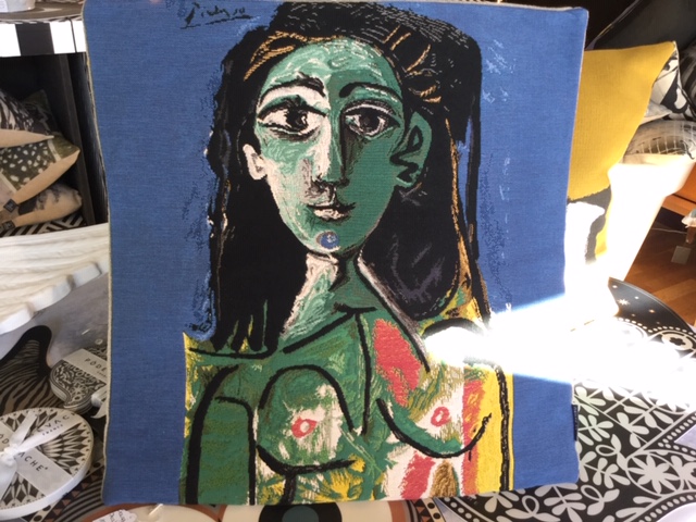 Coussin tapisserie Jacqueline 45X45cm, dos lin.
Buste de Femme Jacqueline ( 1963 ) PICASSO