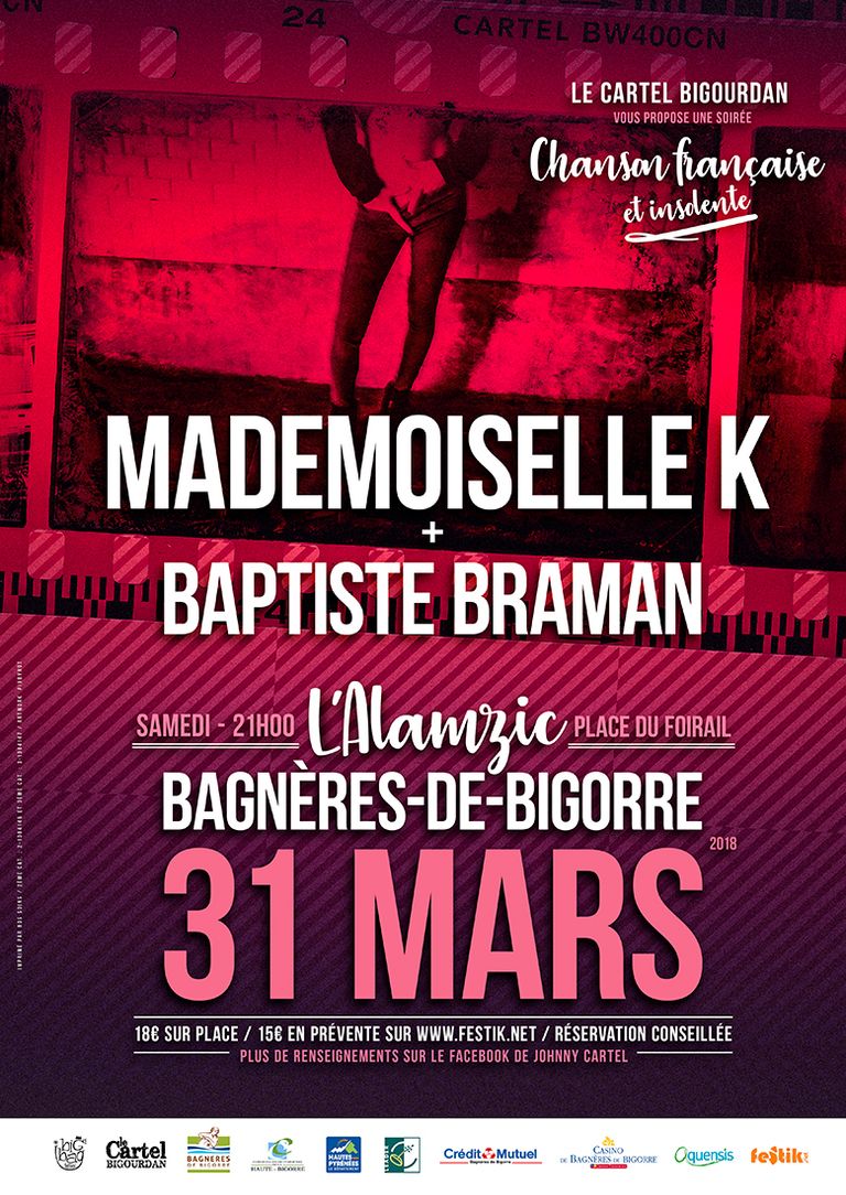 Cartel mademoisel k concert affiche web
