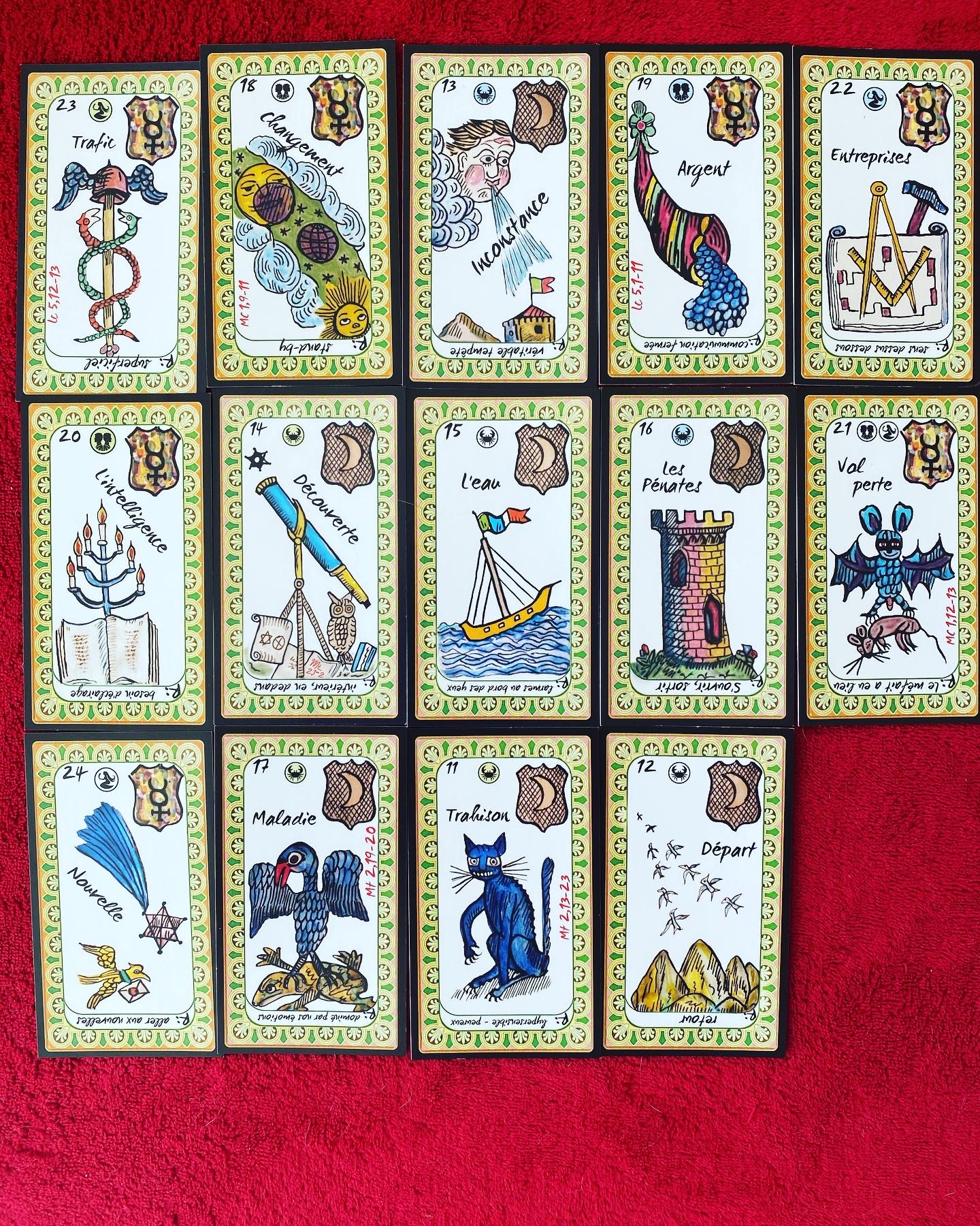 Oracle de Belline - cartes lunaires et mercuriennes