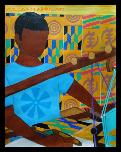 The Kente Weaver - Ananse Ntontan(2021) by Ornella Ayivi
Acrylic paint on 65x50cm paper