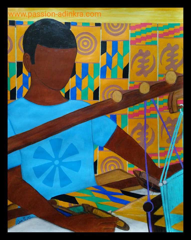The Kente Weaver(2021) by Ornella Ayivi
Acrylic paint on 65x50cm paper