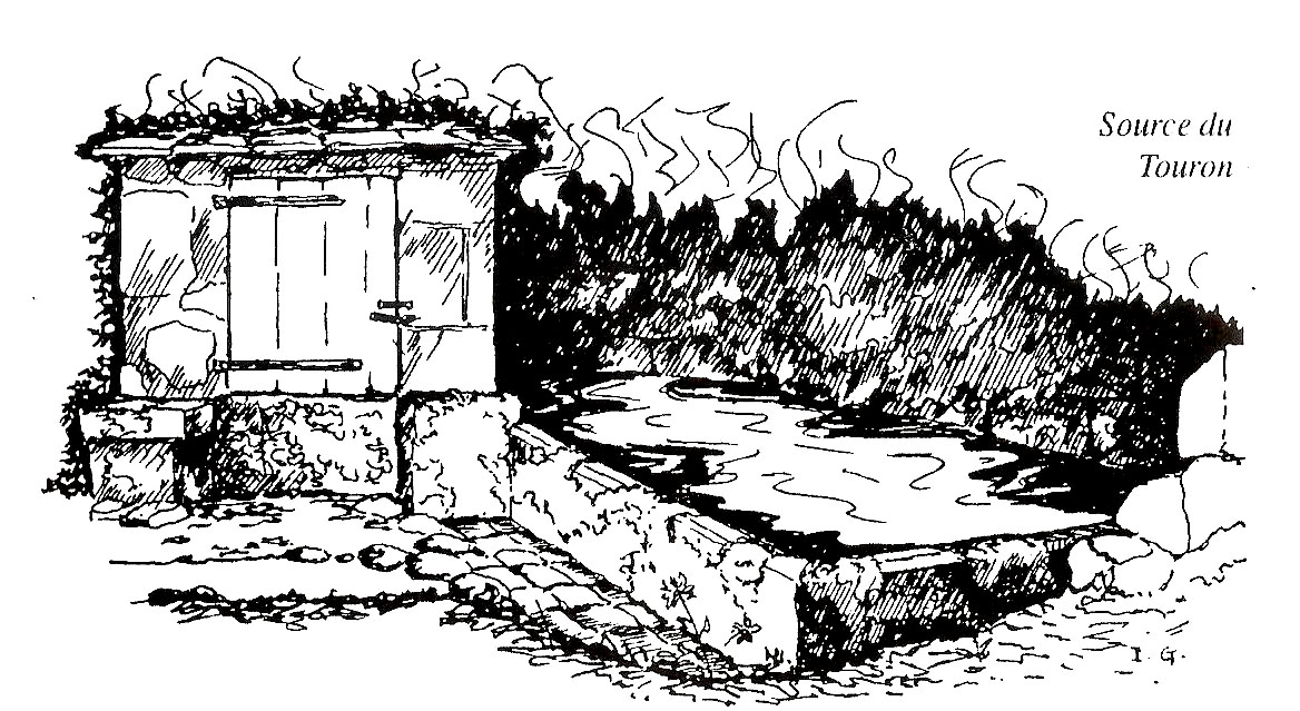 Gravure Source du Touron, les chemins de randonnées Roussayrolles, 81 Tourisme tarn