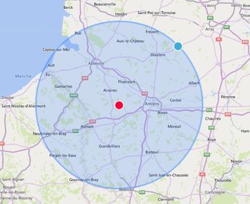 Localisation 
Carte de la Somme
Périmètre d'intervention et de déplacement