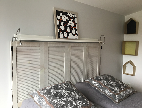 Sangare peinture mur chambre blanc et gris
