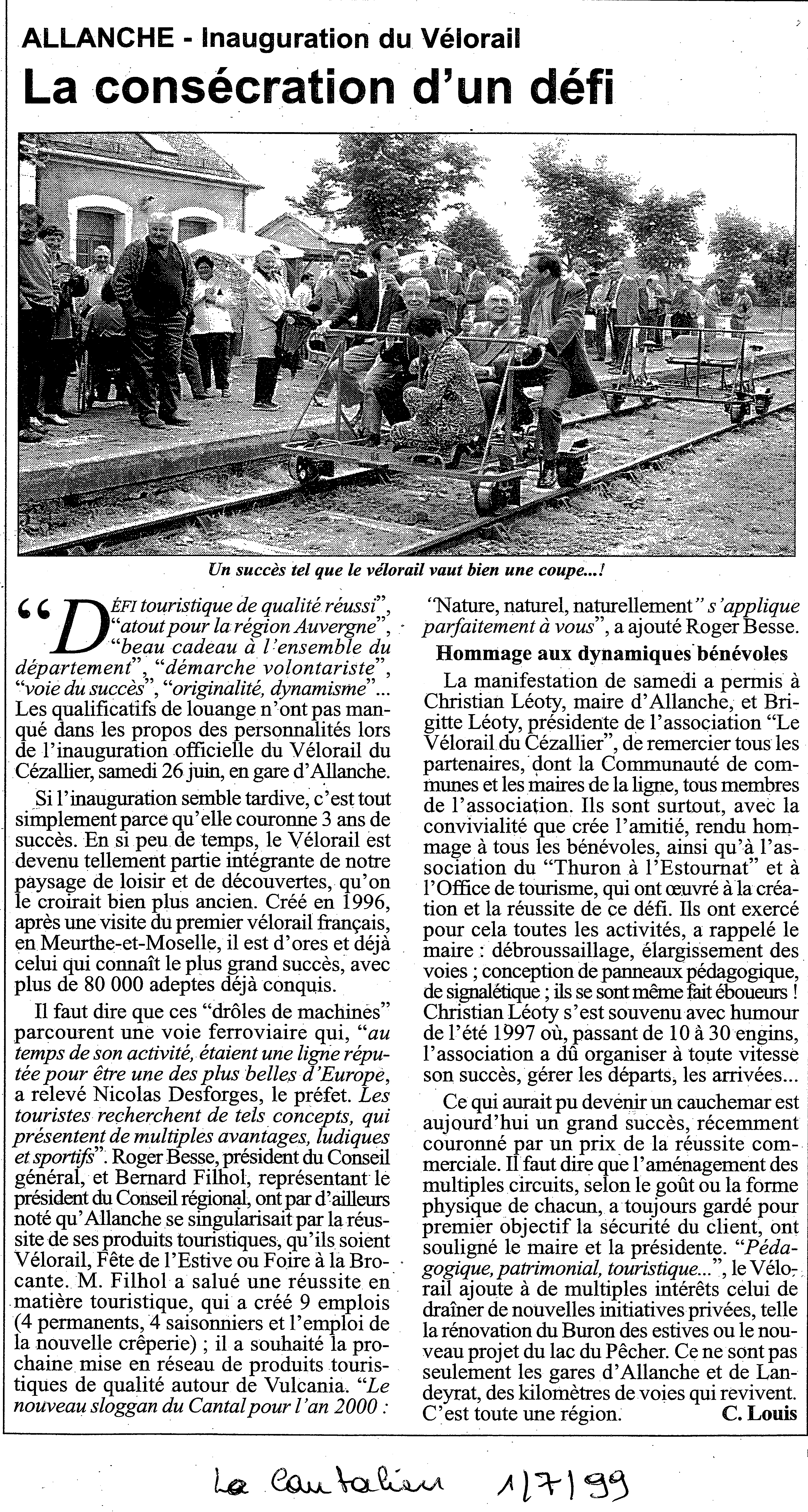25 ans vélorail du Cézallier Cantal Auvergne
