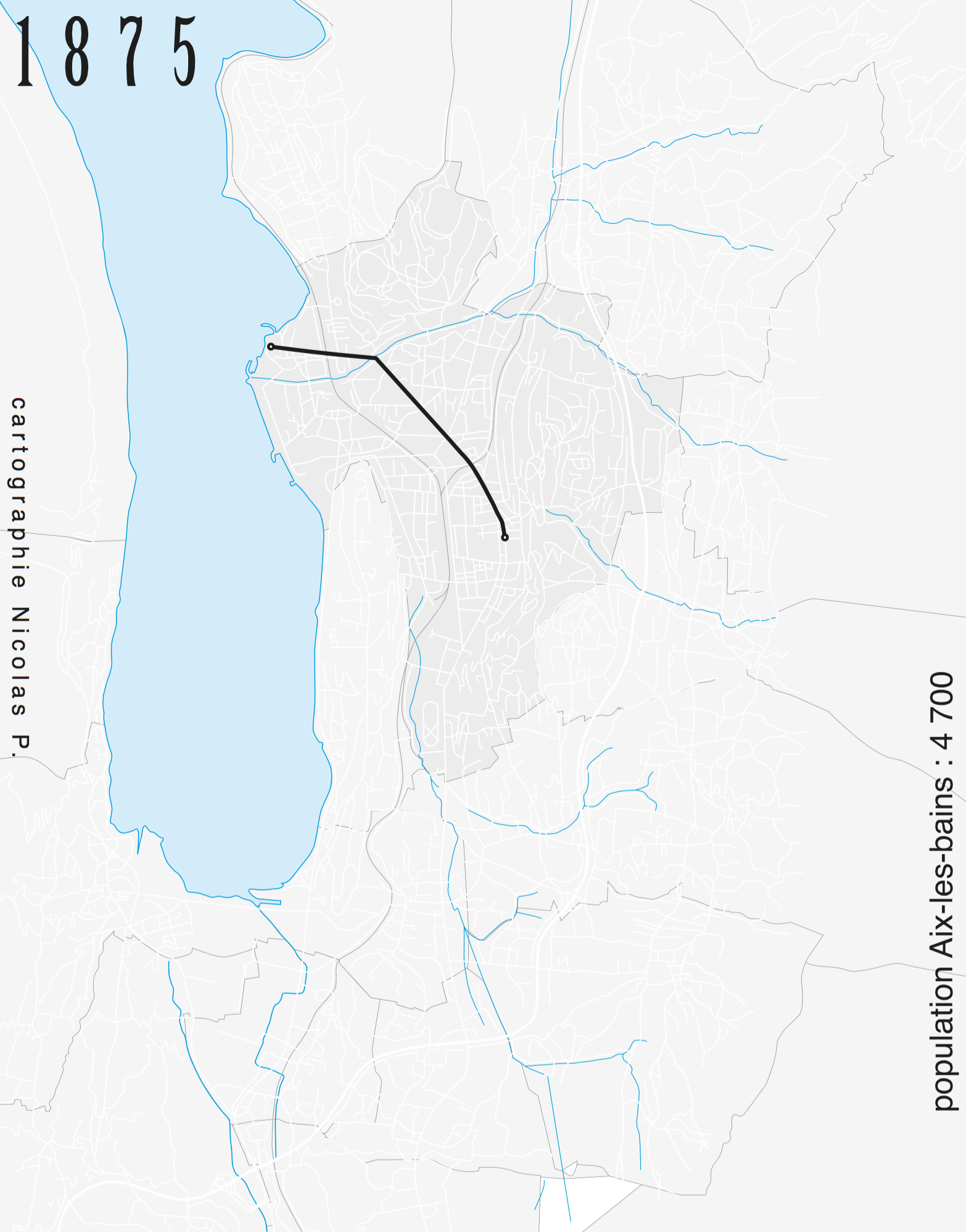 emprise du réseau d'omnibus publics en 1875
