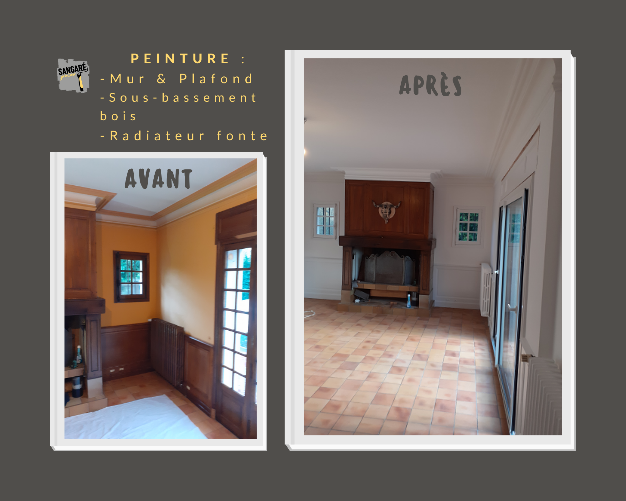 Sangare peinture en 2 etapes gris 
