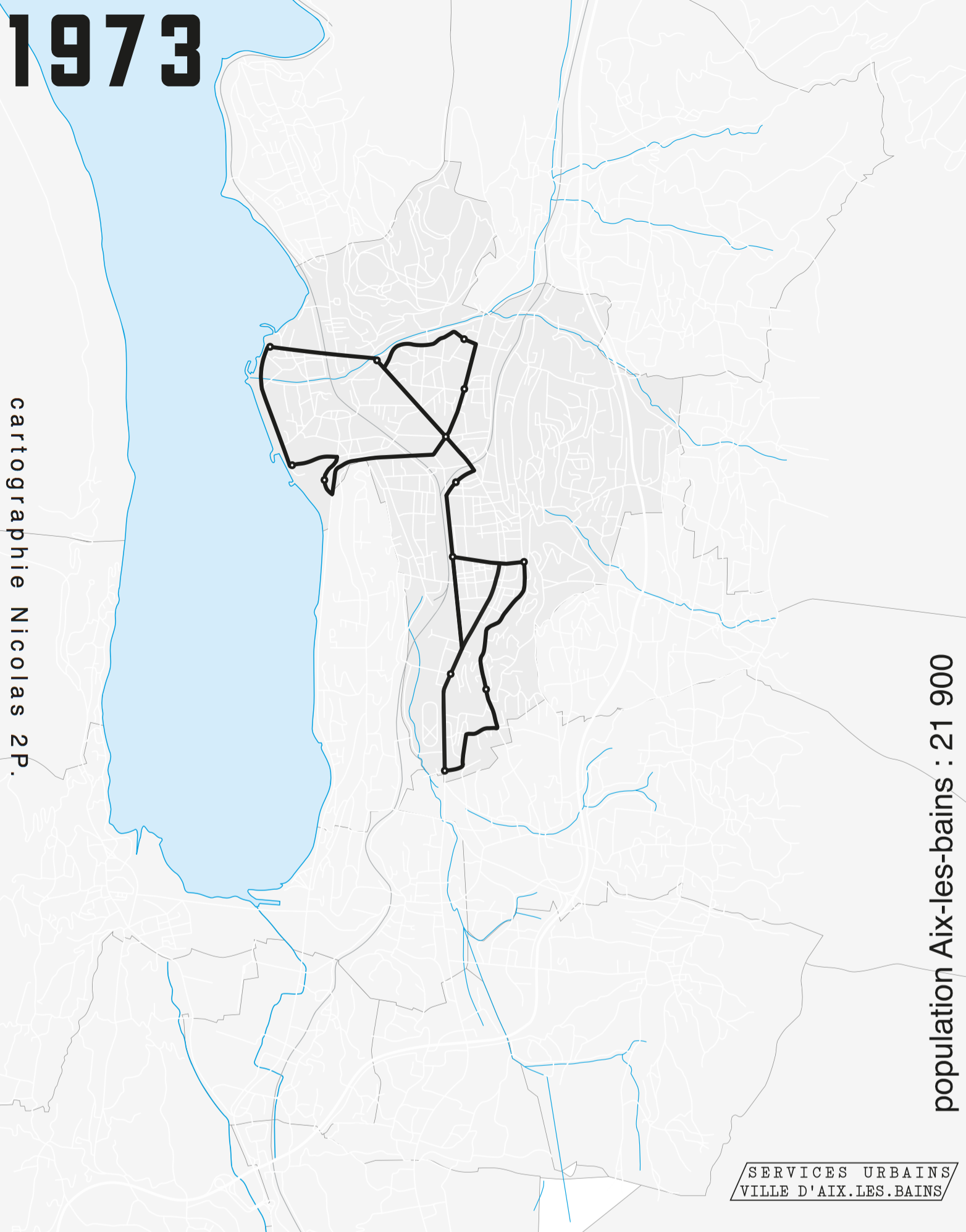 emprise du réseau SUVA en 1973