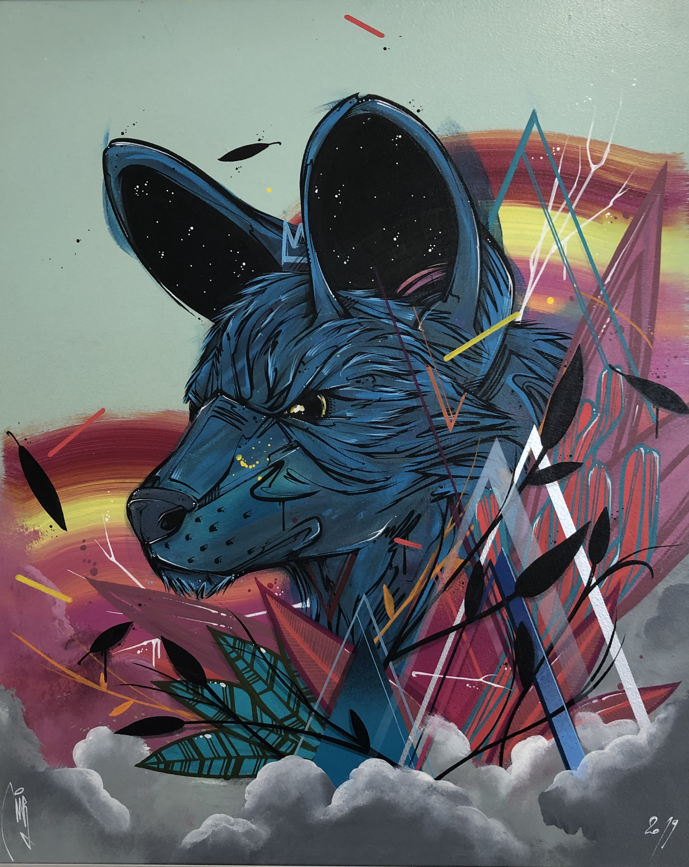 Loup peint ii