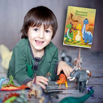 Livre personnalise enfant monde magique dinosaure