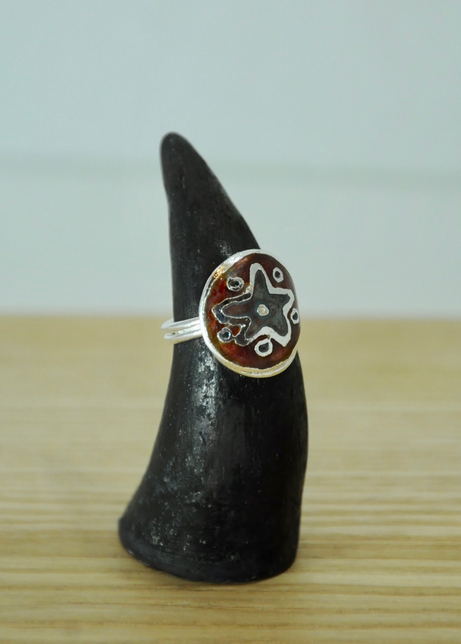 Bague e toile de mer