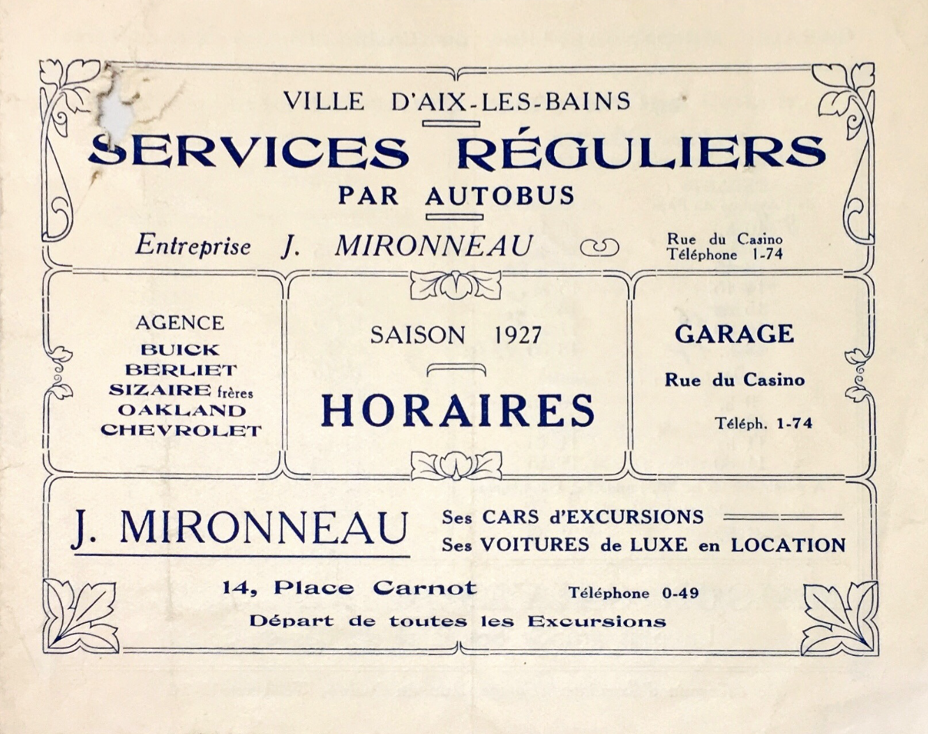 Guide 1927 mironneau