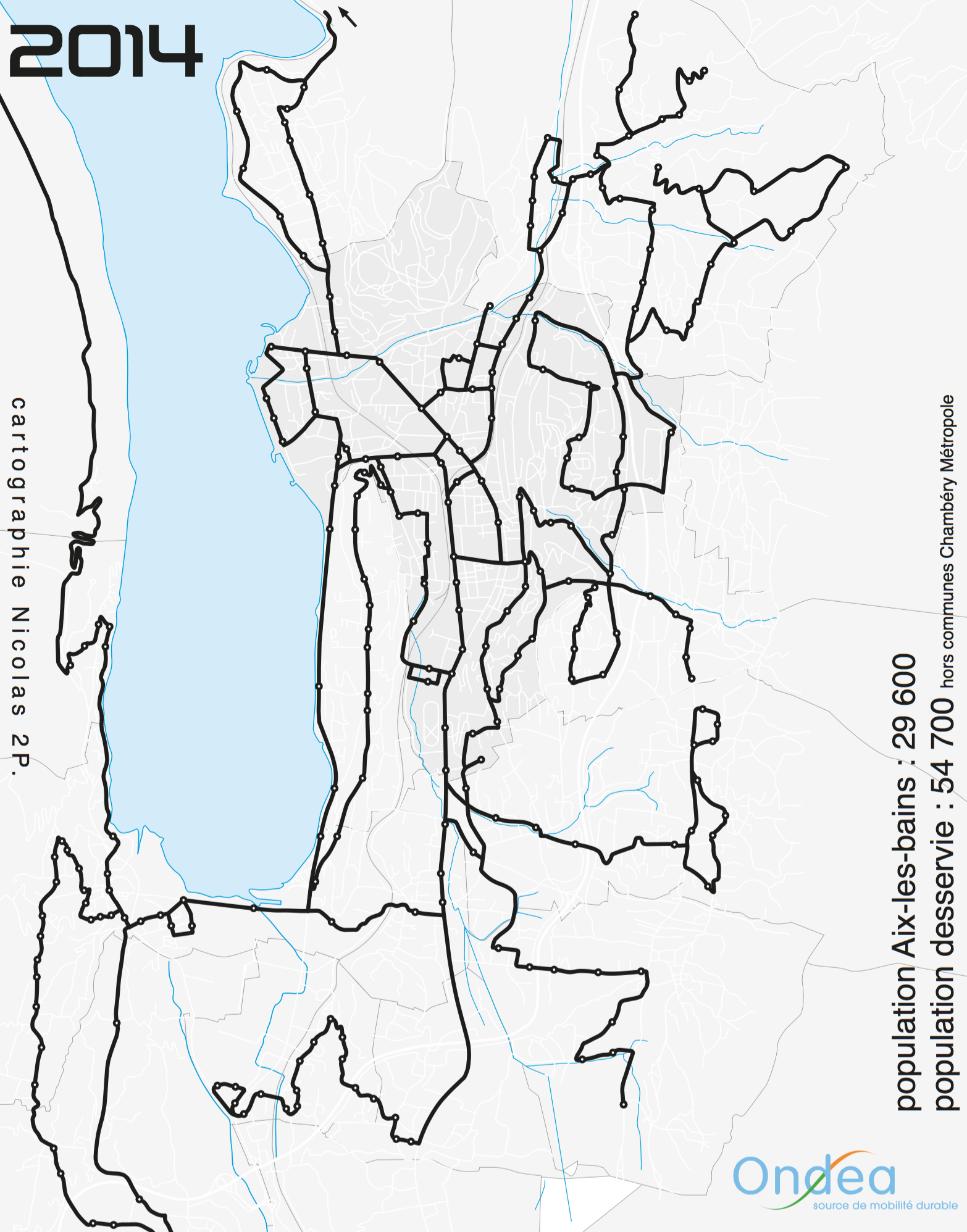 emprise du réseau Ondéa en 2014