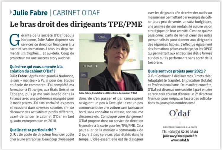 Interview de la fondatrice du cabinet O'DAF