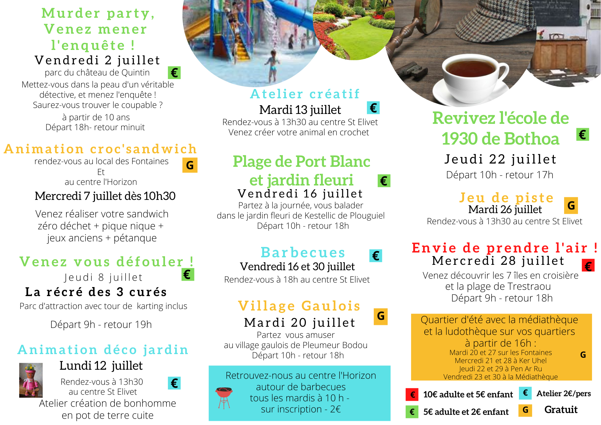 PROGRAMME DE JUILLET 2021