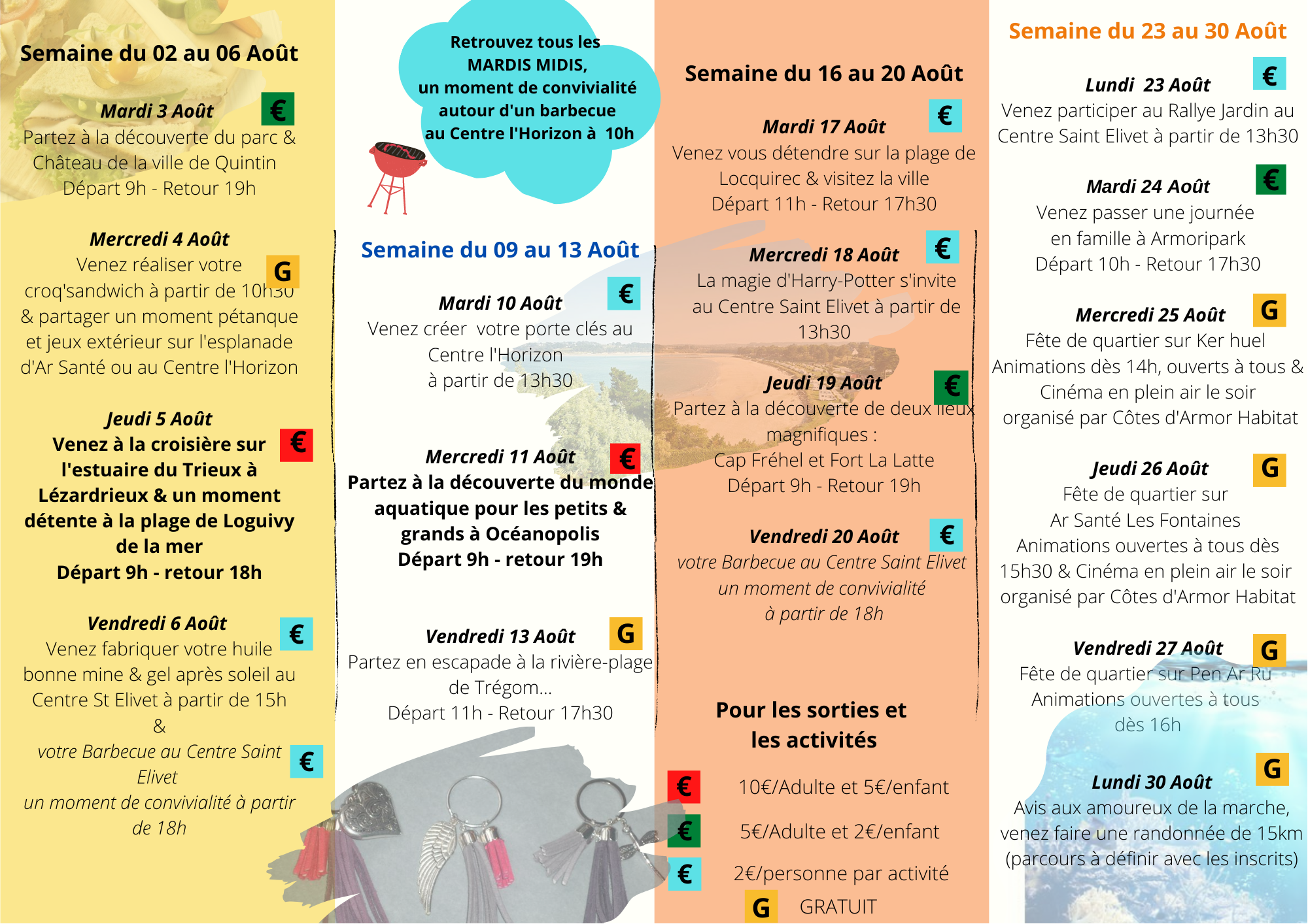 PROGRAMME D'AOÛT 2021