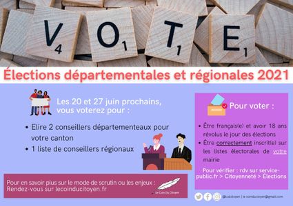 Les élections départementales et régionales