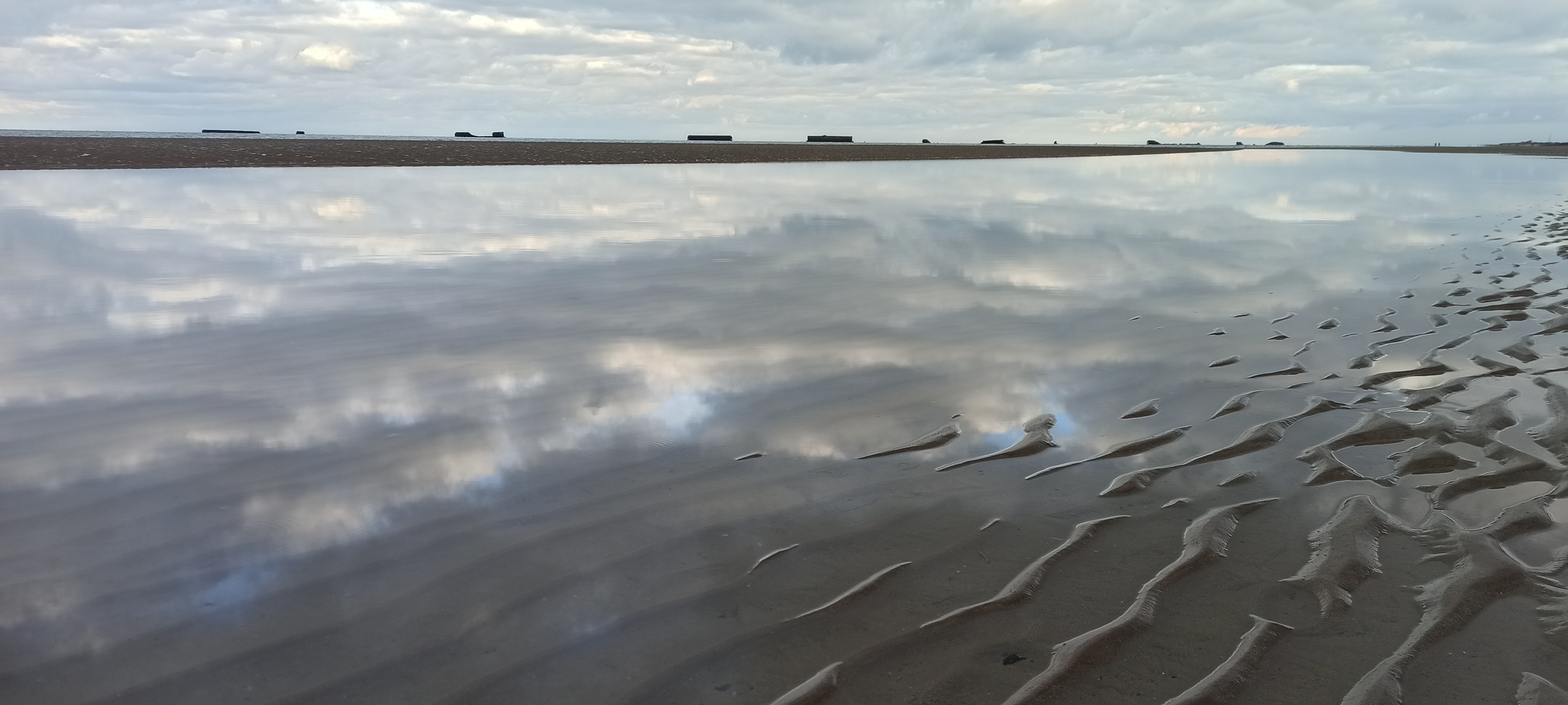 Arromanches maree basse