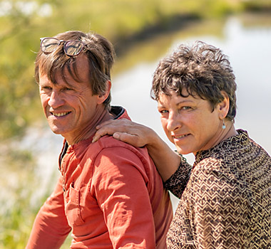 Sophie et Hugues Destouches, la ferme de Dixmérie, Triaize, Vendeée