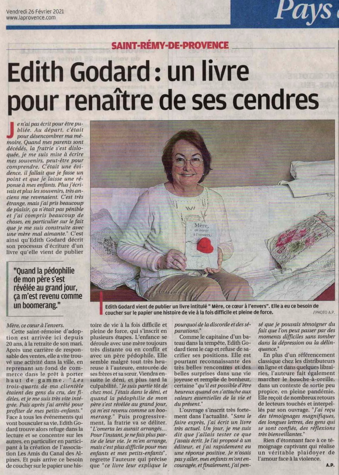 UN LIVRE POUR RENAÎTRE DE SES CENDRES TITRE LA PROVENCE