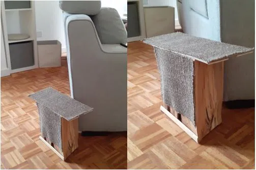 Idée "Bien vivre ensemble" - Fabriquer un griffoir avec des matériaux naturels.