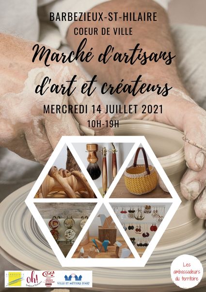 14 juillet : Marché d'artisans d'art et créateurs - Barbezieux