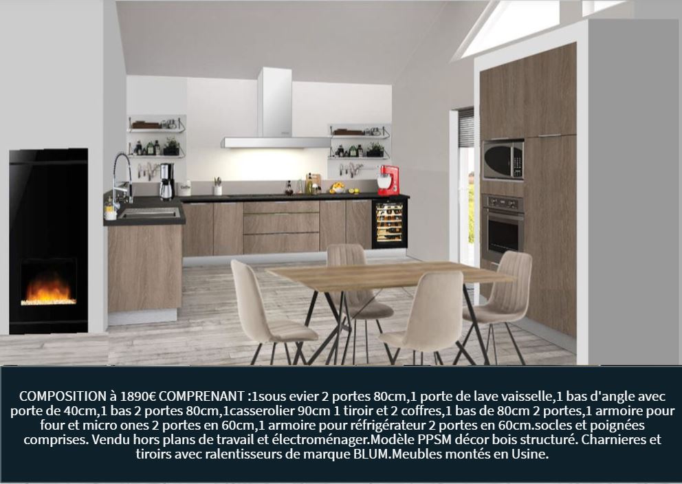 Cuisine bois pau lons billere lescar 64 cuisinova destock cuisines 