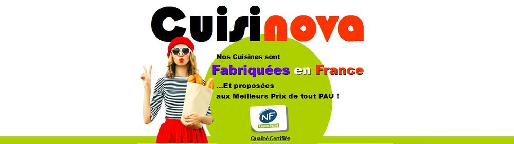 Cuisines fabrication française de qualité avec CUISINOVA Destock-Cuisines sur PAU