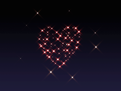 Heart-fireworks