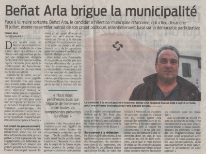 Article Sud Ouest du 14 juillet 2021